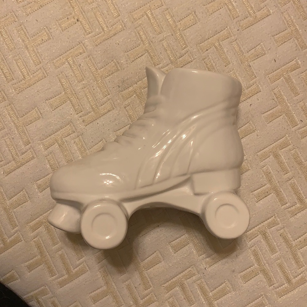 Roller skate ceramic vase